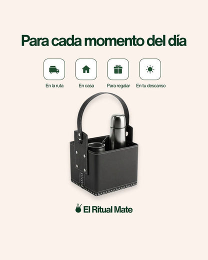 Canasta Matera Reforzada Eco cuero